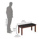 Floret 4 Seater Dining Bench (Walnut)