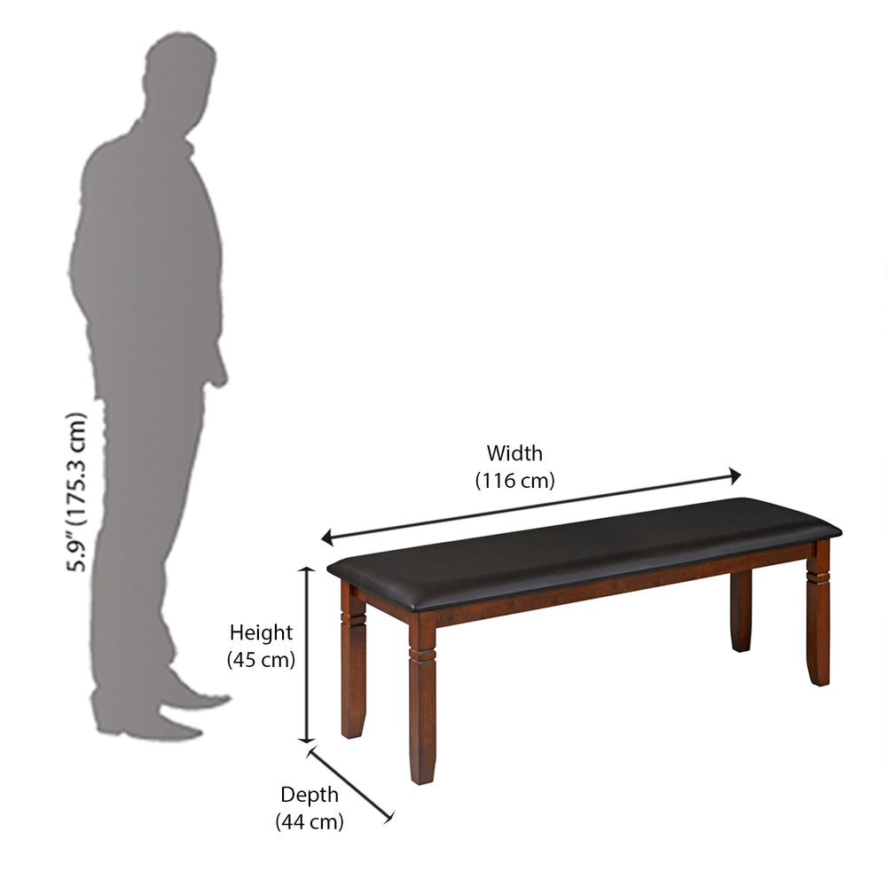 Floret 6 Seater Dining Bench (Walnut)
