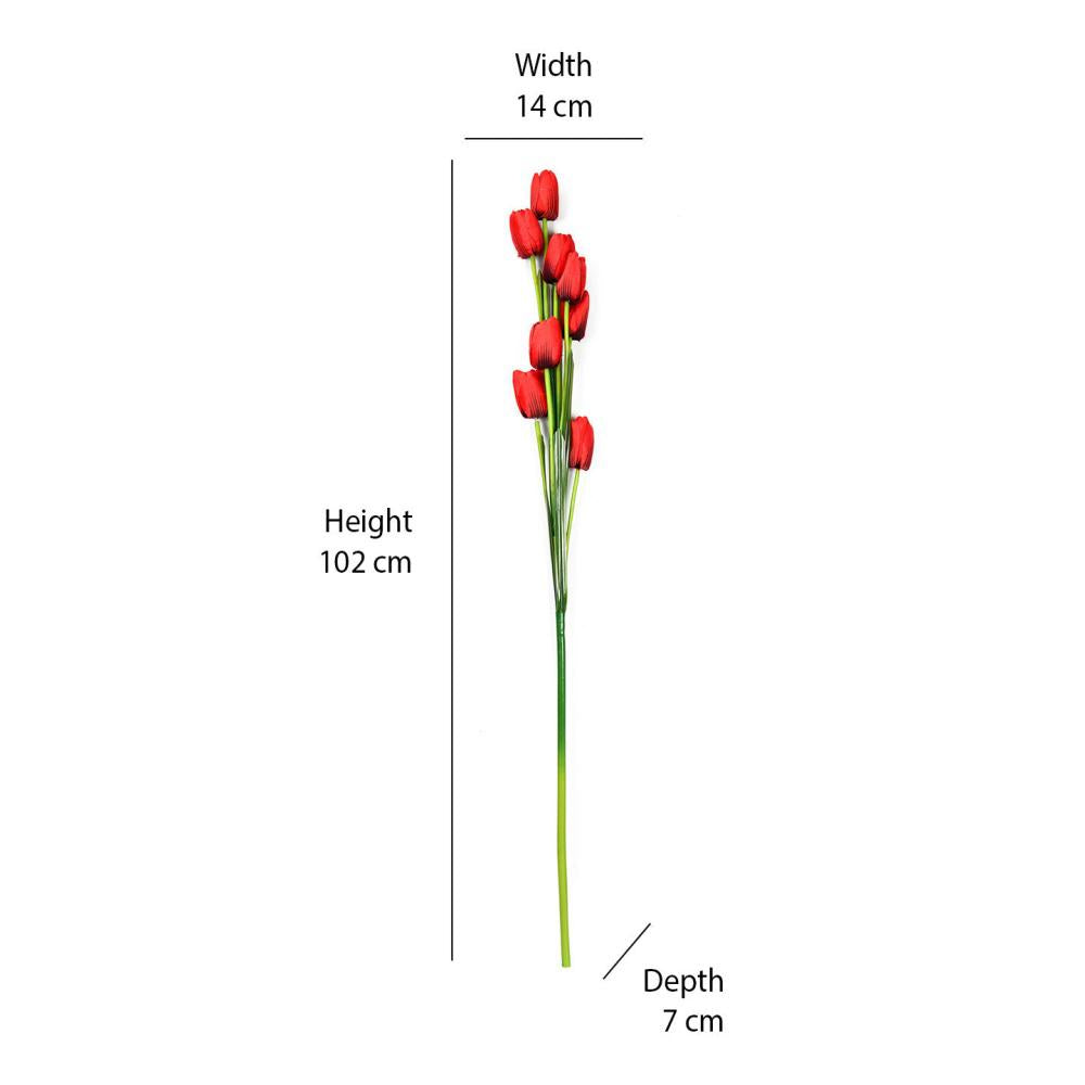 Tulip Artificial Flower Stick- Red