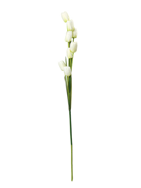 Tulip Artificial Flower Stick- White
