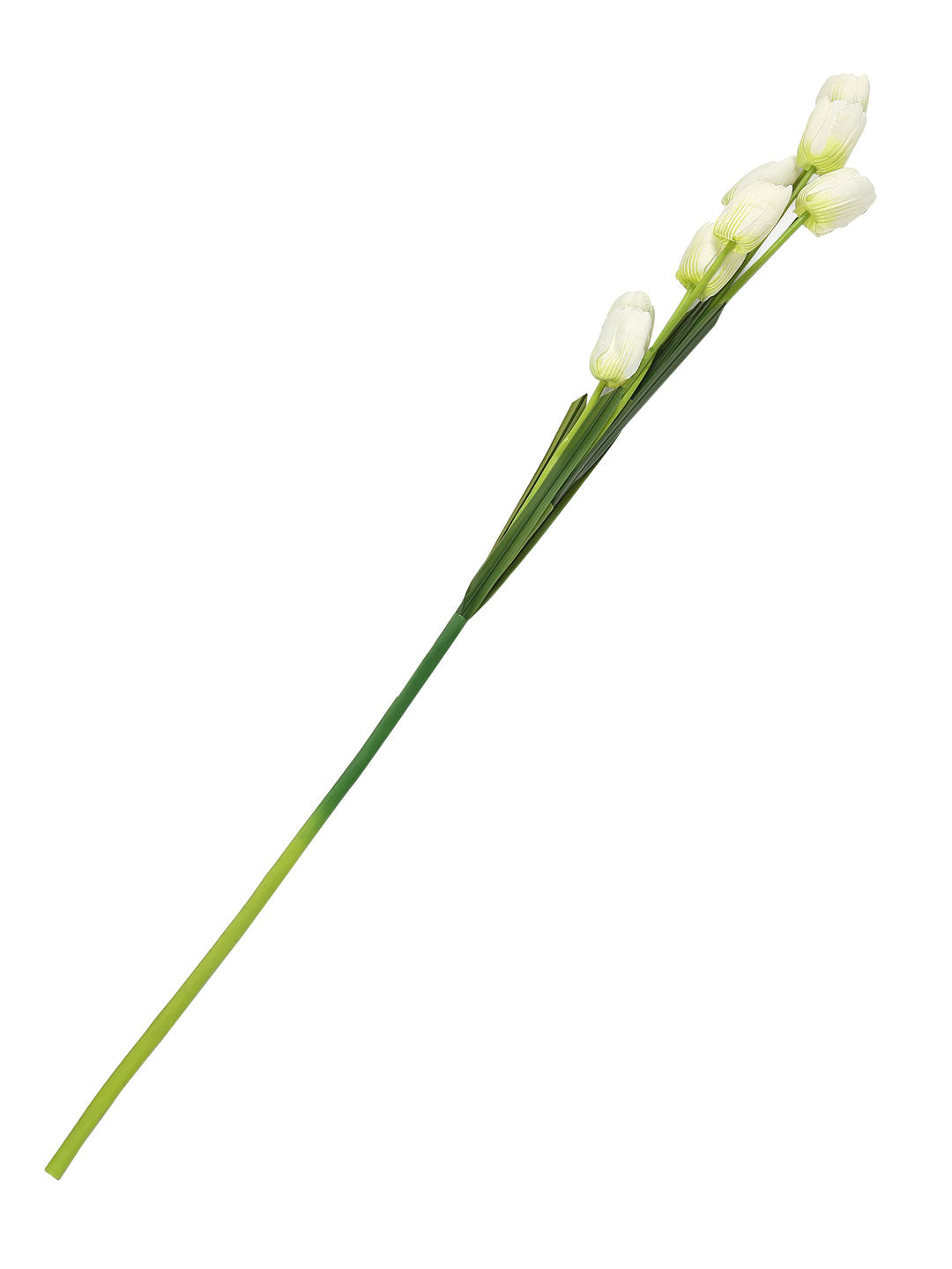 Tulip Artificial Flower Stick- White