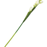 Tulip Artificial Flower Stick- White