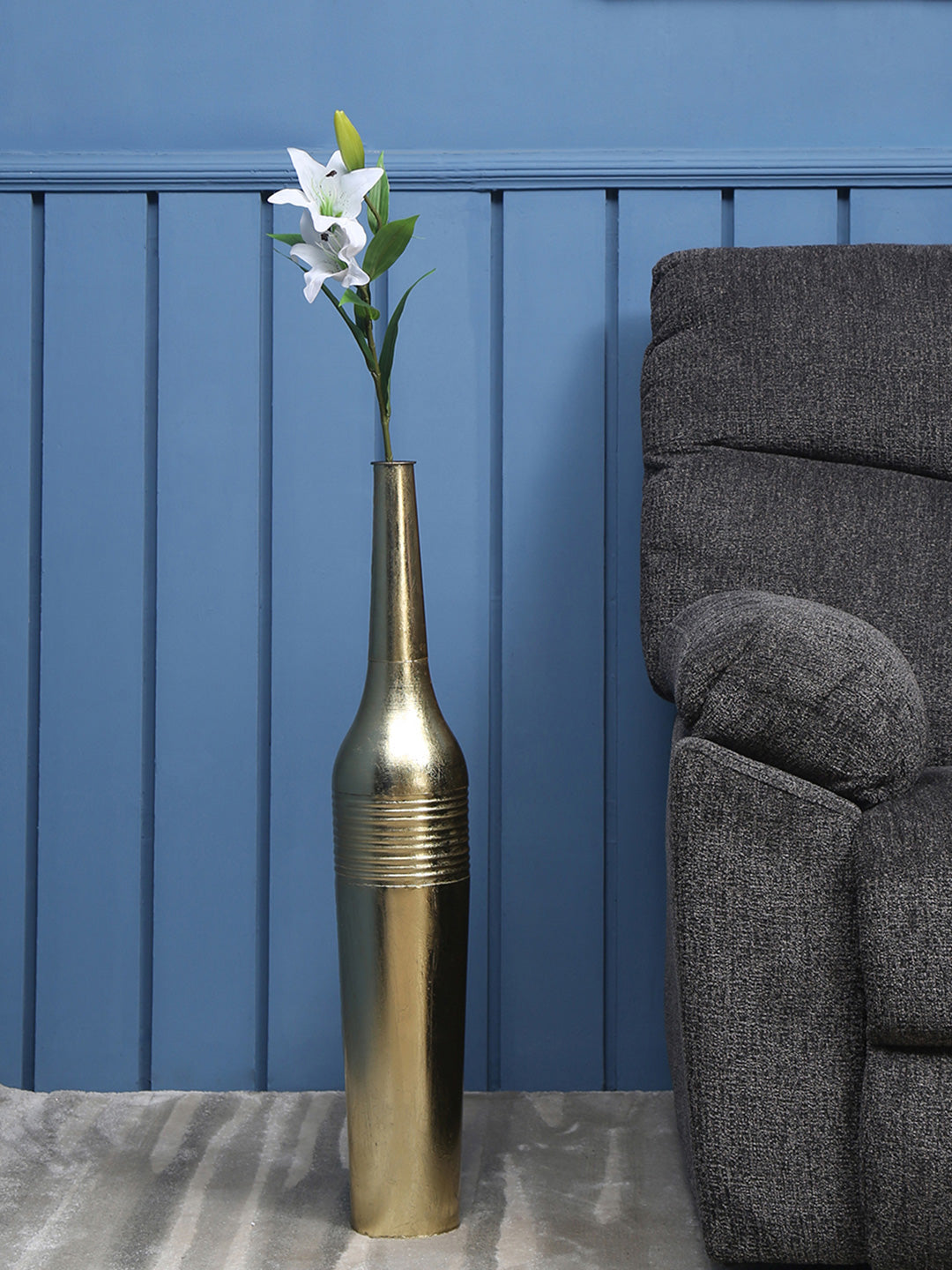 Artificial Lily Flower Stick- White