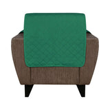 1 Seater Reversible Sofa Cover 179 cm x 165 cm (Emerald & Light Green)