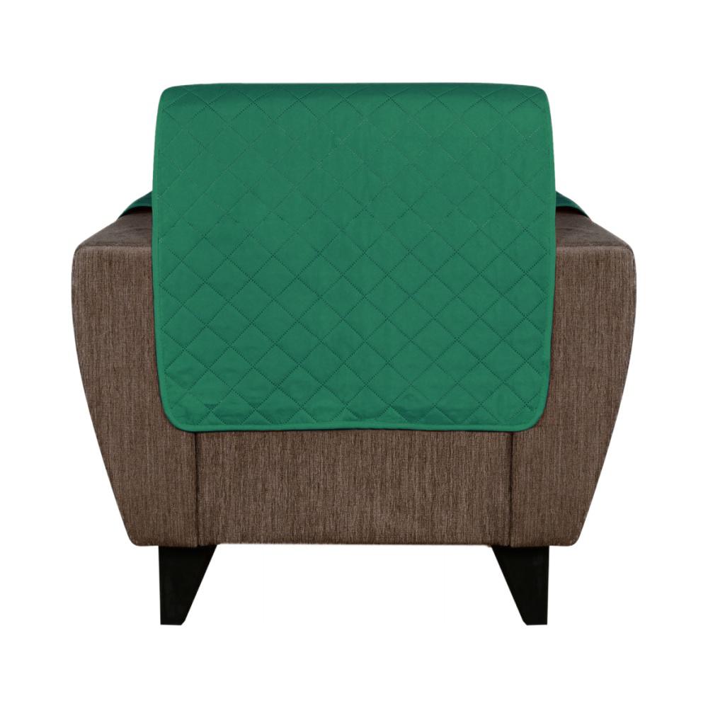 1 Seater Reversible Sofa Cover 179 cm x 165 cm (Emerald & Light Green)