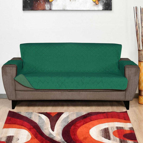 Nilkamal 3 Seater Reversible Sofa Cover 179 cm x 279 cm (Emerald & Light Green)