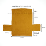 3 Seater Reversible Sofa Cover 179 cm x 279 cm (Mustard & Brown)