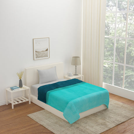 Nilkamal Arliss Gradation Polyester Single Blanket (Green)