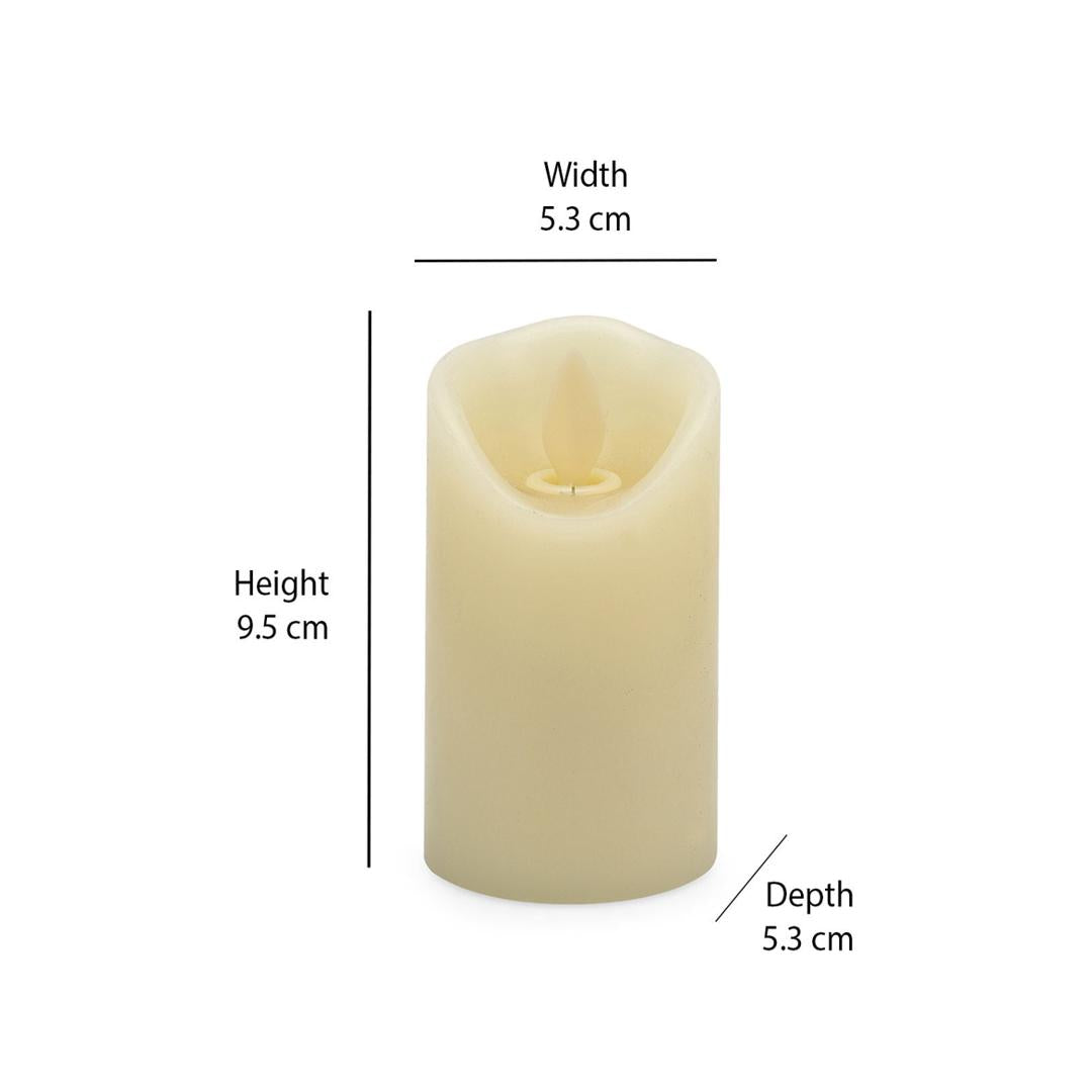 Glamor Moving LED Medium Candle- White
