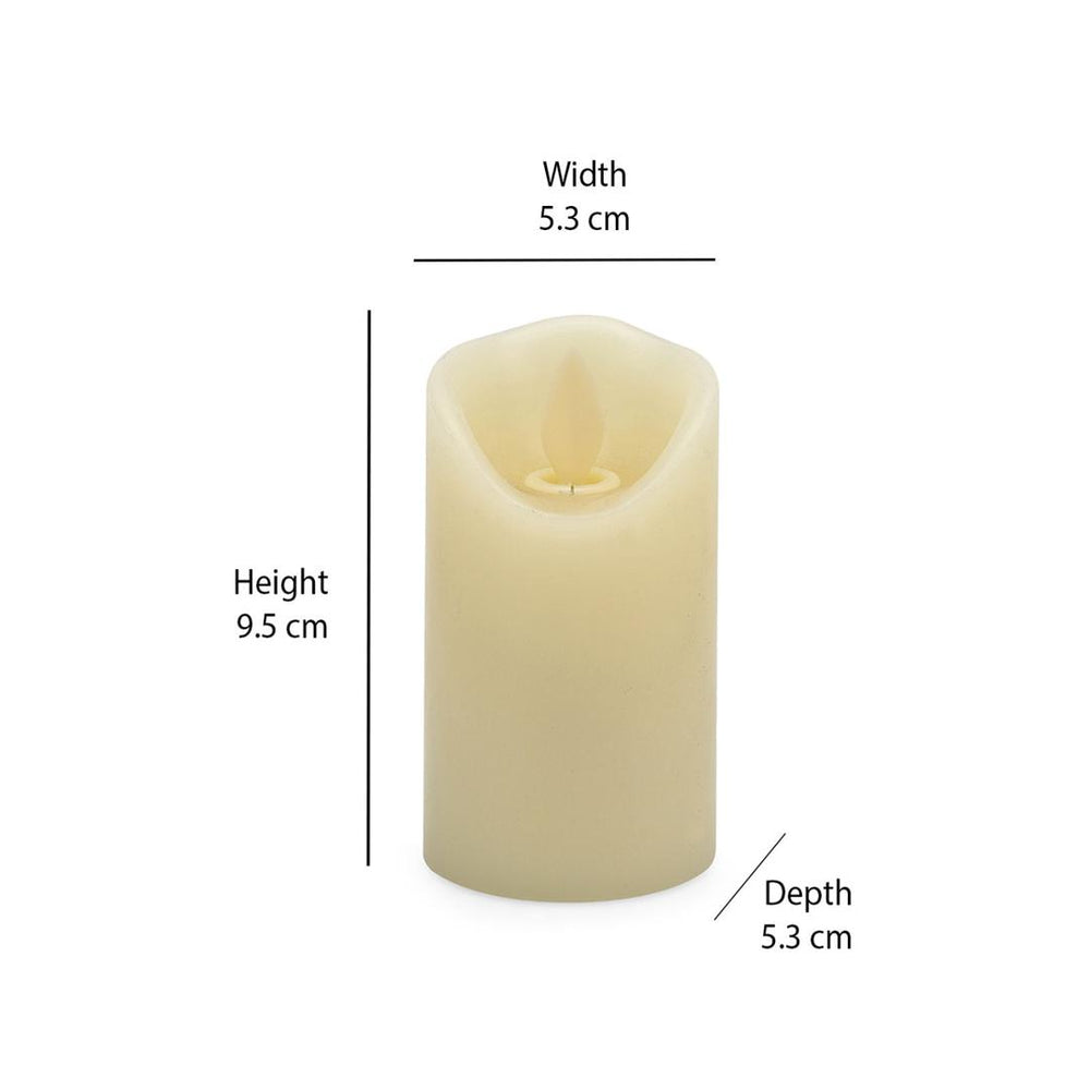 Glamor Moving LED Medium Candle- White