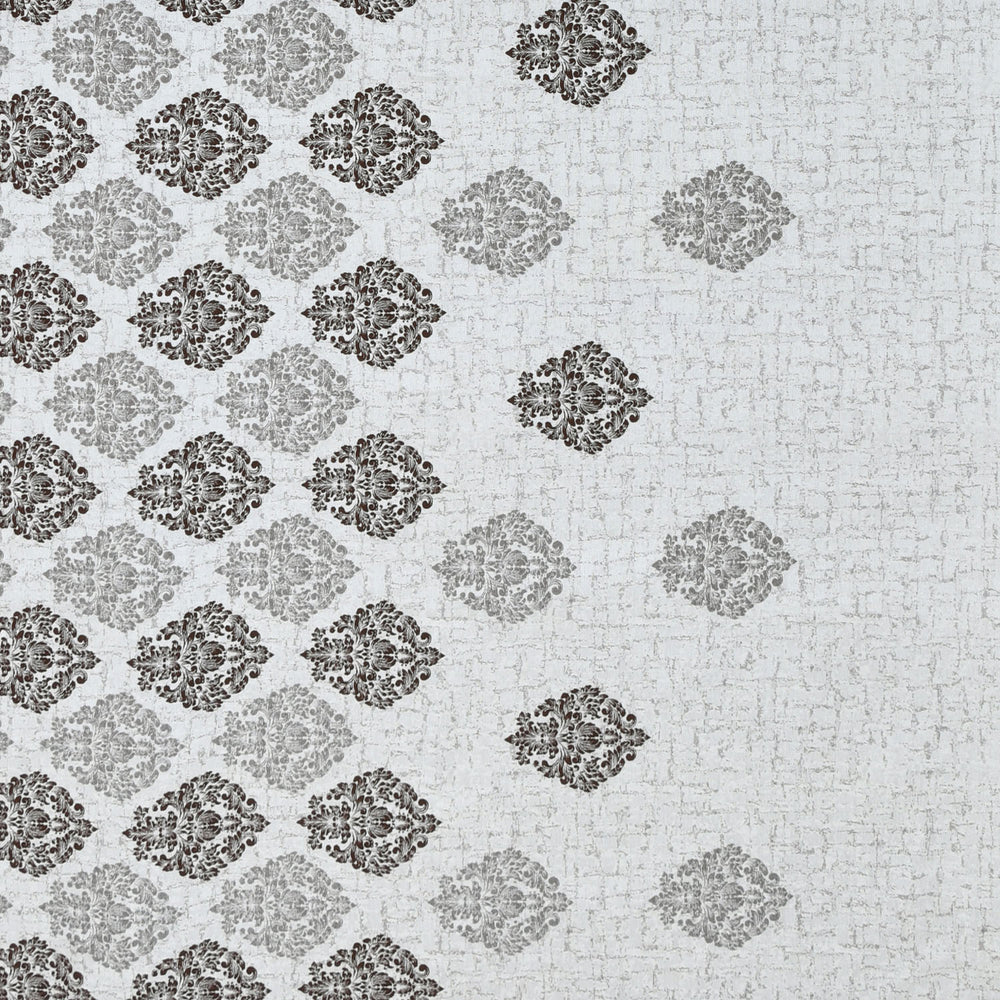 Grace Jacquard Damask 5 Ft Polyester Window Curtains Set of 2 (Brown)