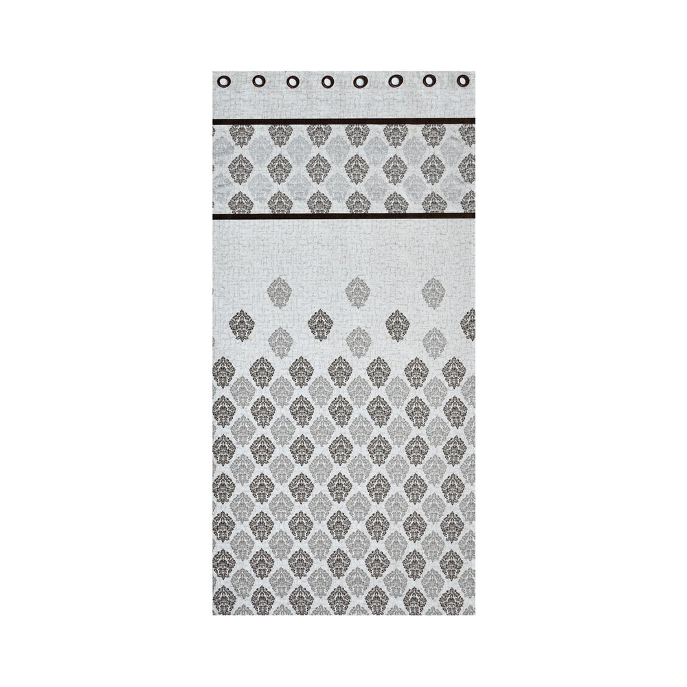 Grace Jacquard Damask 5 Ft Polyester Window Curtains Set of 2 (Brown)