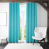 Nilkamal Veera Jacquard Abstract 9 Ft Polyester Long Door Curtains Set Of 2 Seagreen