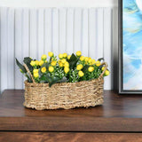 Nilkamal Rose Buds Basket Potted Plant Yellow