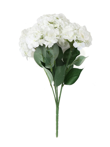 Hydrangea Artificial Flower Bunch- White