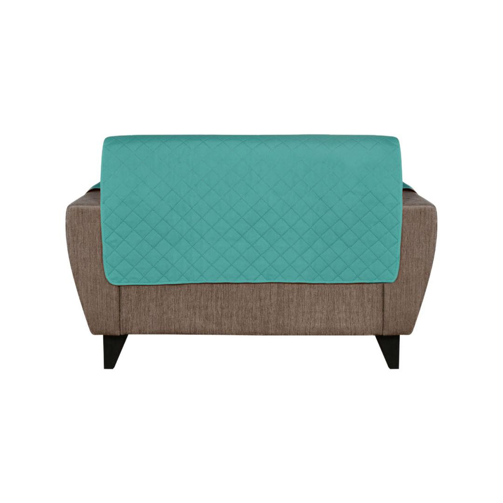 2 Seater Reversible Sofa Cover 179 cm x 223 cm (Sea Green & Indigo)