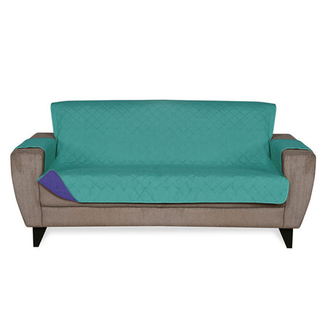 3 Seater Reversible Sofa Cover 179 cm x 279 cm (Sea Green & Indigo)