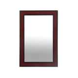 Spain Synthetic Wood Rectangular Small Mirror- Brown