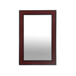 Spain Synthetic Wood Rectangular Small Mirror- Brown