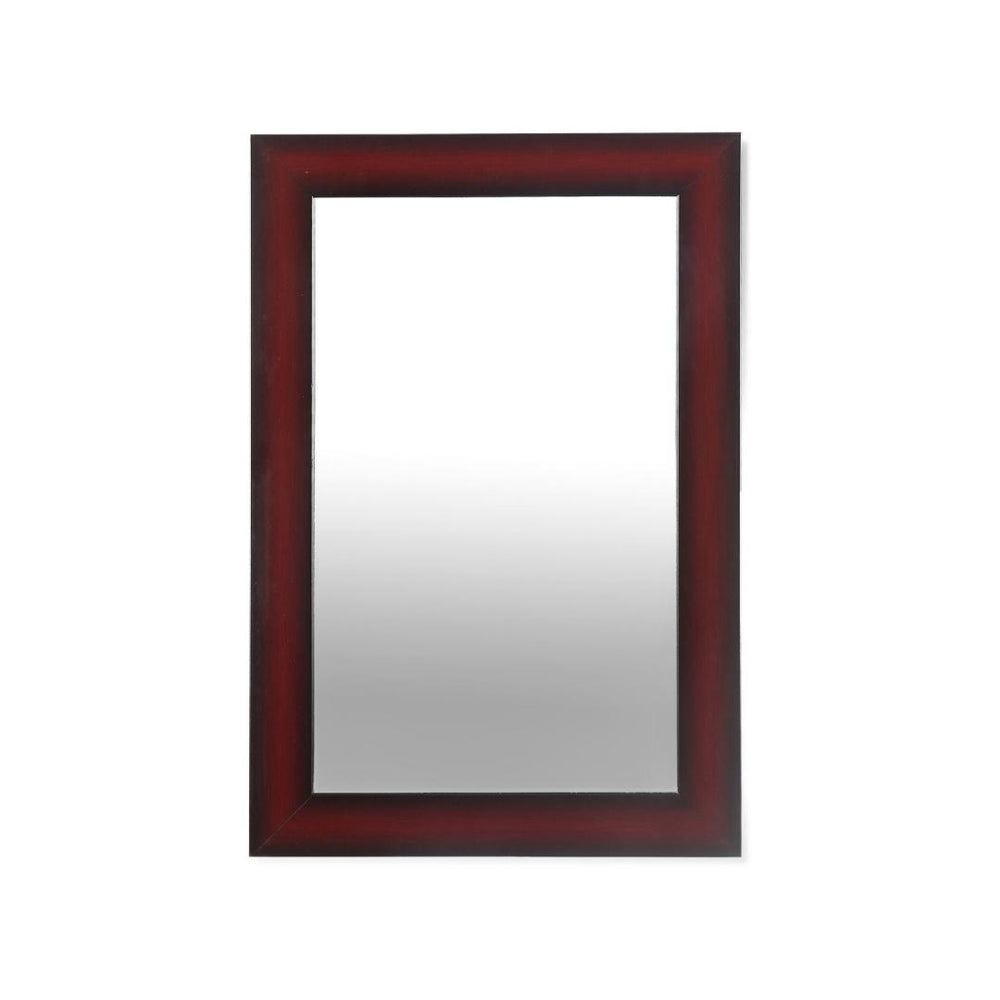 Spain Synthetic Wood Rectangular Small Mirror- Brown