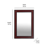 Spain Synthetic Wood Rectangular Small Mirror- Brown