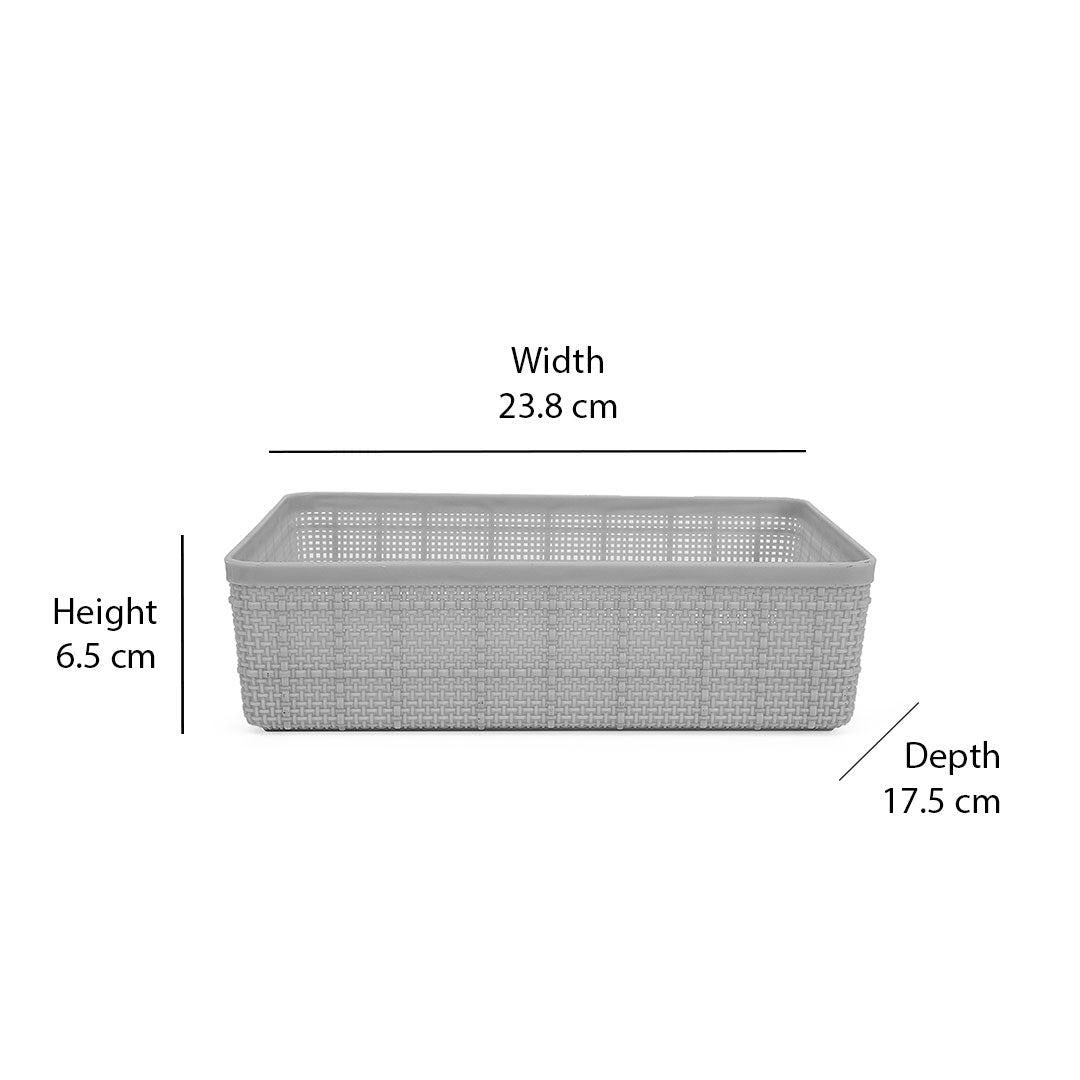 Polypropylene Small Tray- Grey