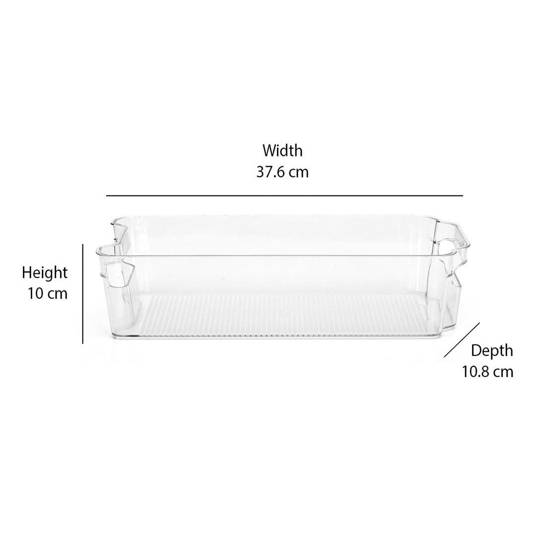 Stackable Narrow Fridge Bin- Transparent