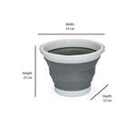 Multipurpose Collapsible Bucket- Grey & White