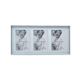 3 Pics Collage Horizontal Photo Frame- Silver
