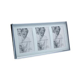 3 Pics Collage Horizontal Photo Frame- Silver