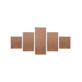 Buddha Mukh Round Painting With 5 Panel- Brown