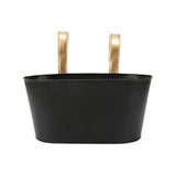 Railing Hanging Planter- Black & Gold