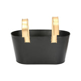 Railing Hanging Planter- Black & Gold