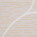 Geometric Elegance Fitted 3 Seater Sofa Cover Peach & White