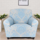 Nilkamal Damask Elegance Fitted 1 Seater Sofa Cover Seagreen & Multicolor
