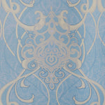 Damask Elegance Fitted 1 Seater Sofa Cover- Seagreen & Multicolor