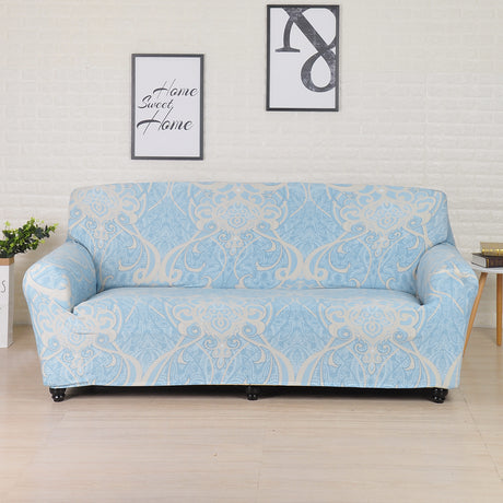 Nilkamal Damask Elegance Fitted 3 Seater Sofa Cover Seagreen & Multicolor