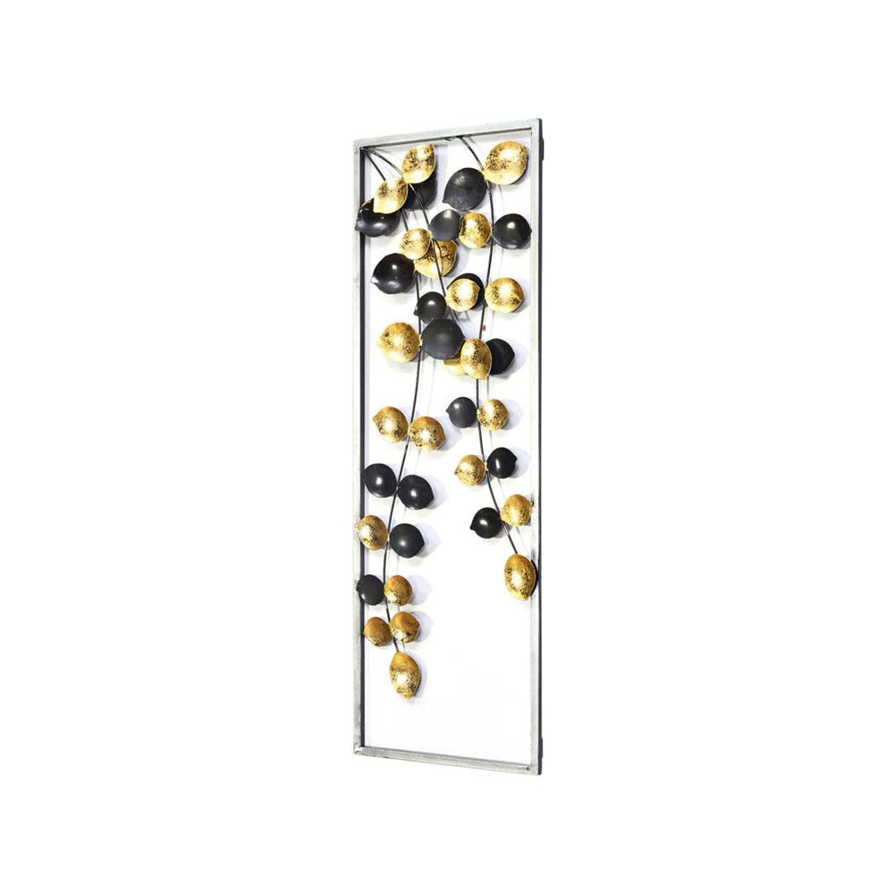 Vine Panel Wall Decor- Black and Gold