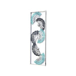 Fan Panel Wall Decor- Seagreen & Silver