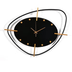 Abstract Pebble Wall Clock- Black
