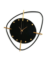 Abstract Pebble Wall Clock- Black