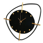 Abstract Pebble Wall Clock- Black