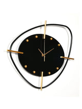 Abstract Pebble Wall Clock- Black