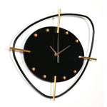 Abstract Pebble Wall Clock- Black