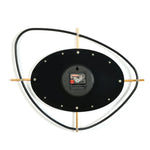 Abstract Pebble Wall Clock- Black