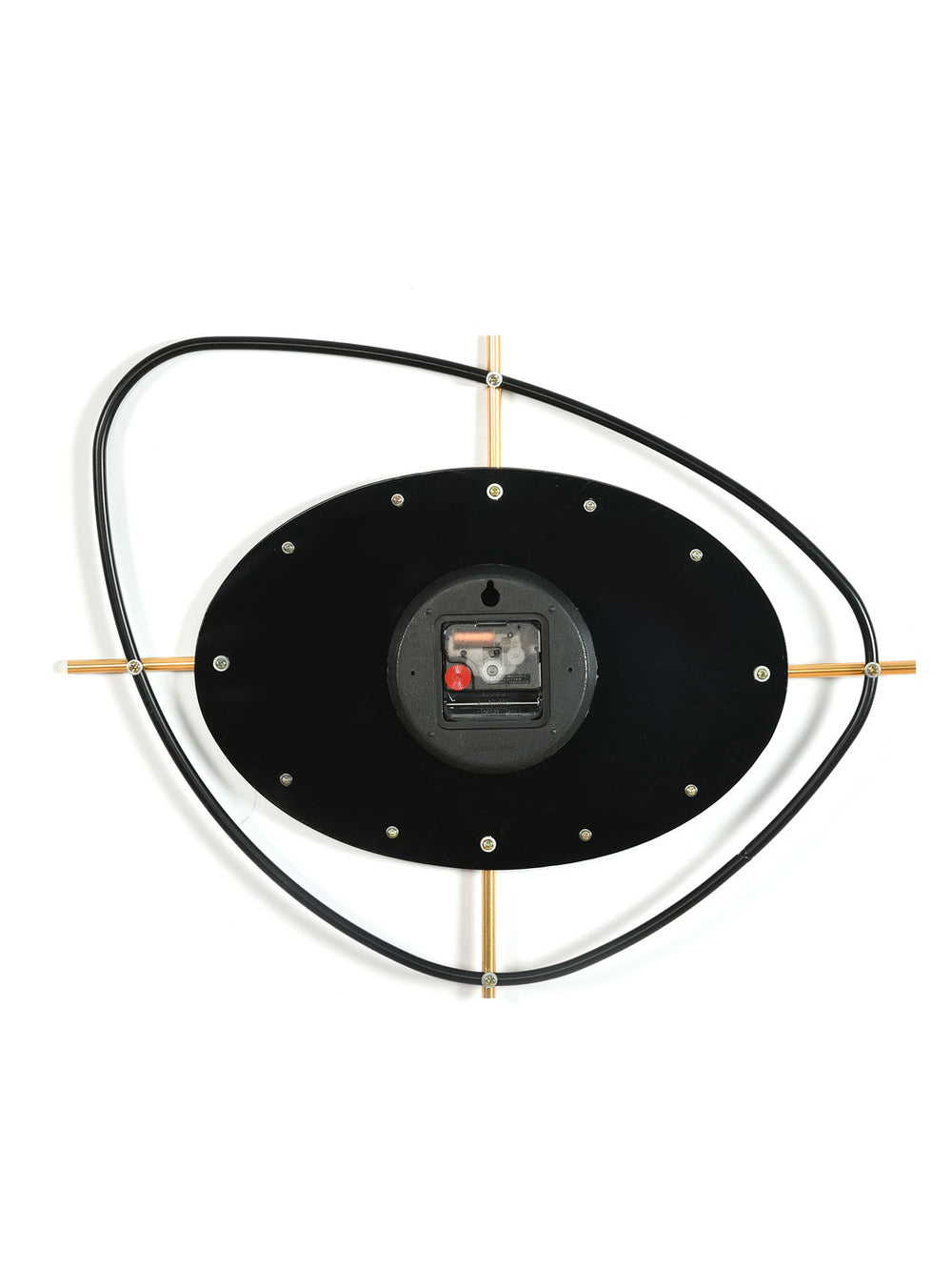 Abstract Pebble Wall Clock- Black