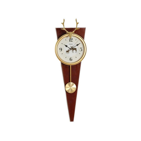 Stag Pendulum Wall Clock- Brown