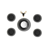 Combo Stag Wall Clock Set Of 6- Gold