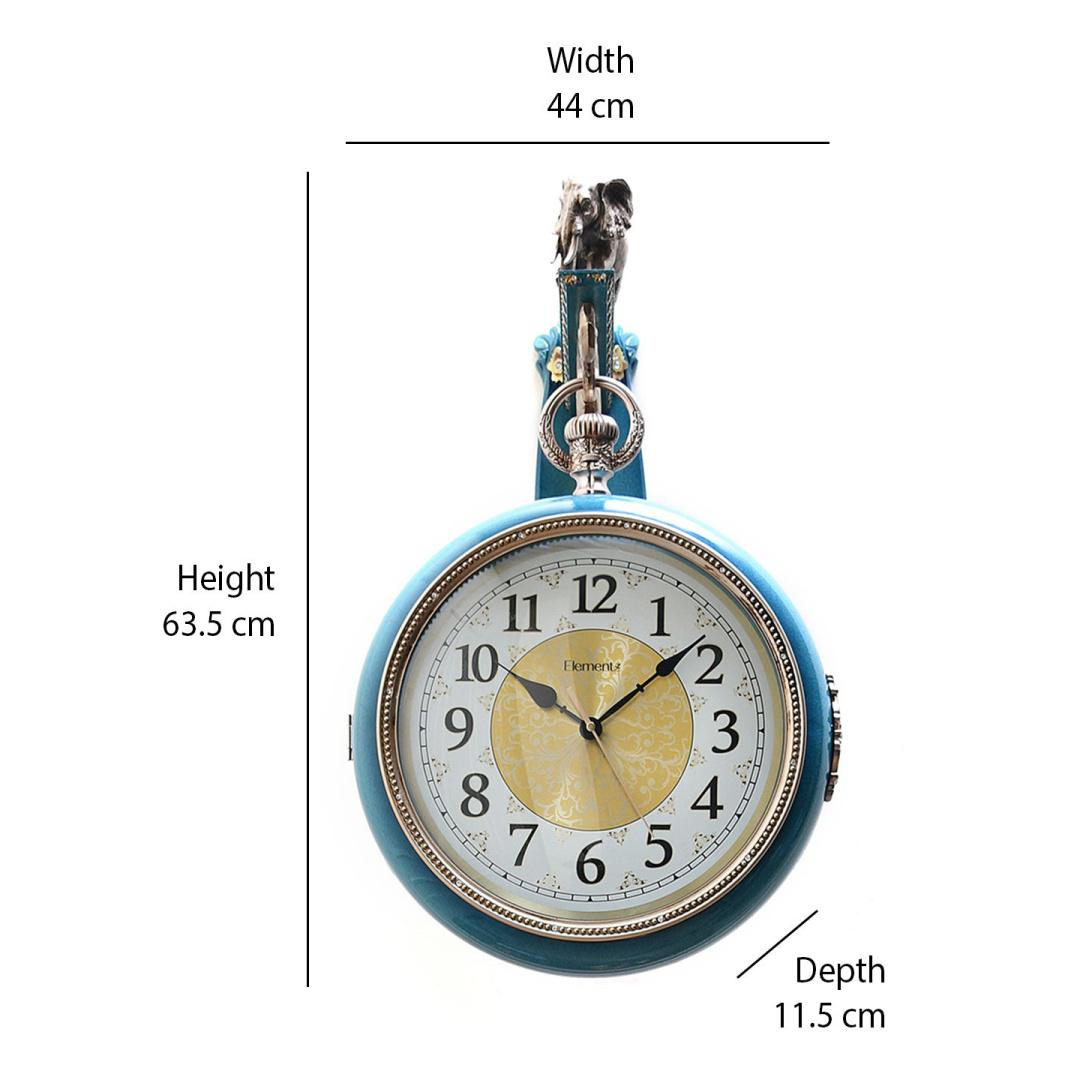 Elephant Station Clock- Gold