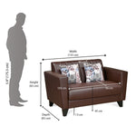 Joy 2 Seater Sofa (Brown)